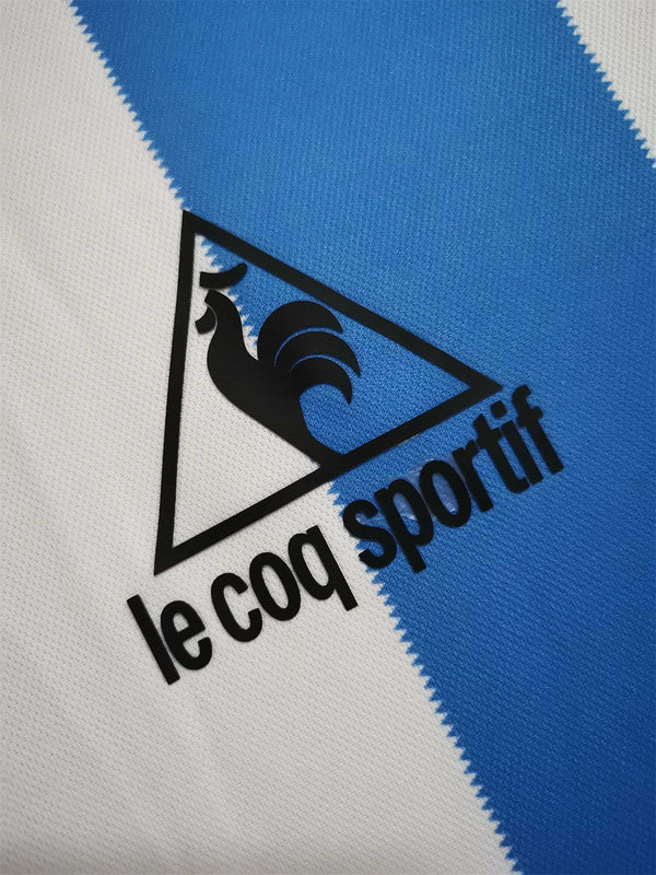 Le Coq Sportif Diego Maradona Argentina 1986 Home Retro Short Sleeve Jersey - Size L