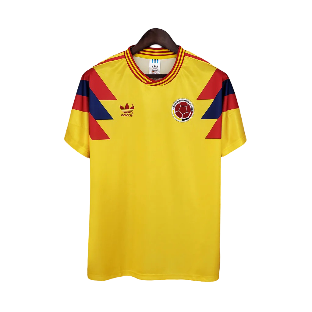 Colombia 1990 World Cup Home Football Jersey – Migrantes World Club