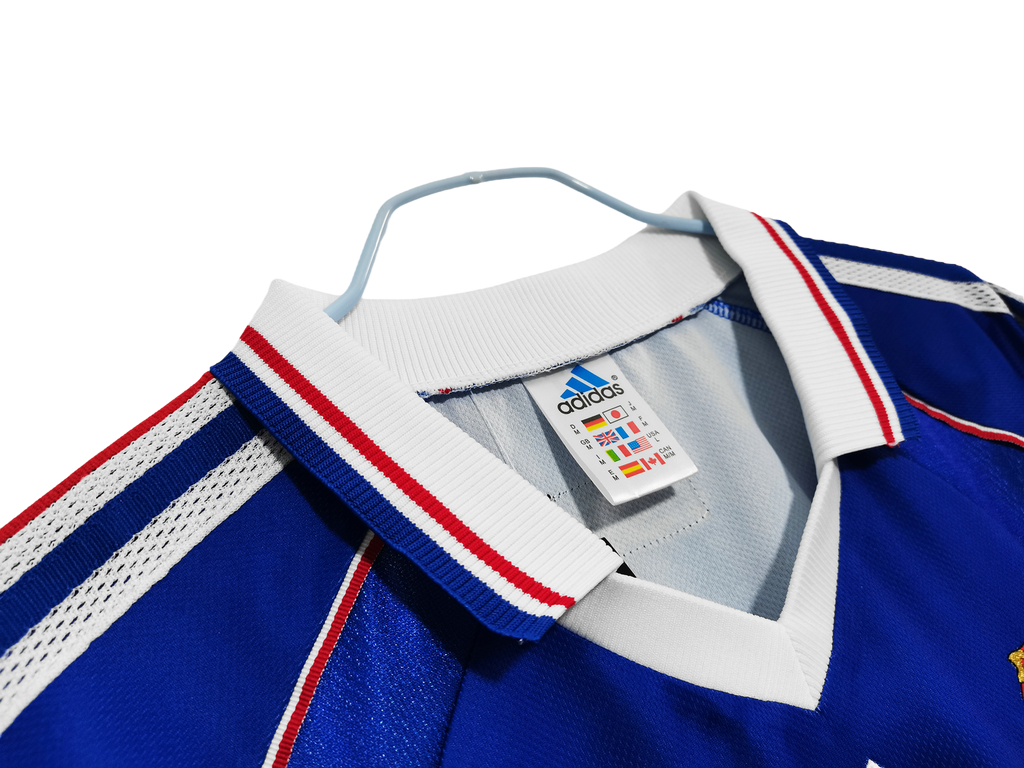 France 1998 Home Short Sleeve Maillot Retro Jersey [Free Shipping]