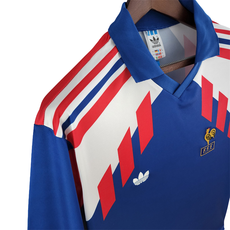 1988/90 France Home Jersey (Long Sleeve)