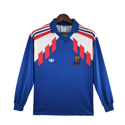 1988/90 France Home Jersey (Long Sleeve)