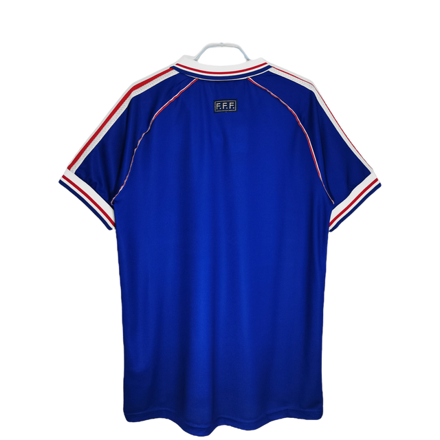 France 1998 Home Short Sleeve Maillot Retro Jersey [Free Shipping]